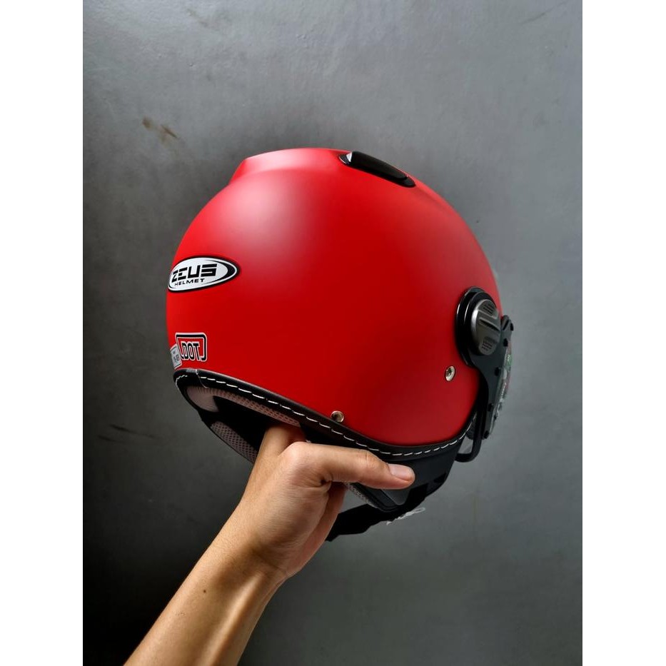 ZEUS 210K MATT DRED RETRO SINGLE VISOR HELMET