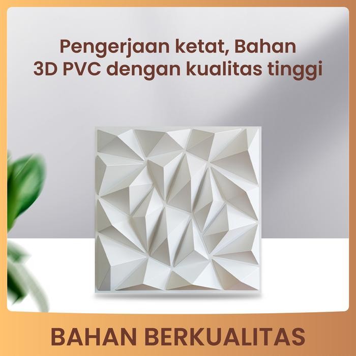 WALL PANEL 3D PVC SIZE 50 X 50 CM WARNA HITAM ALL VARIANT