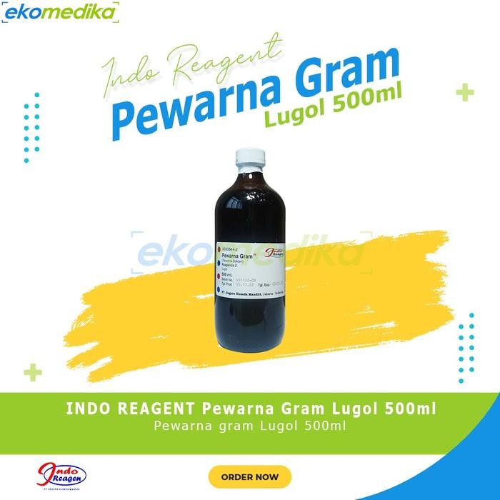 Lugol 500Ml Indo Reagen Pewarna Gram / Bakteri R2 Lugol 500Ml