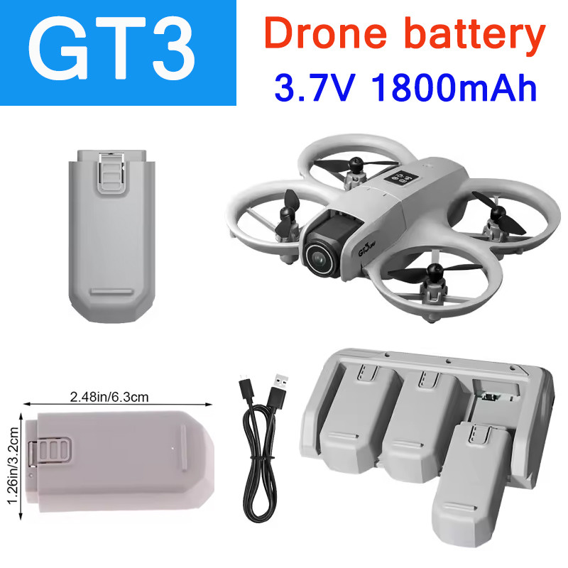 IMPORT GT3 Mini Drone Battery Charger Original 3.7V 1800mAh Battery for GT3/GT3 Max/i1 PRO Drone