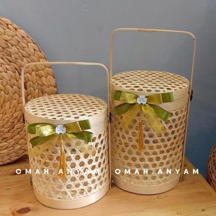 irin- Tas Hampers Lebaran/Keranjang Hampers/Tas Souvenir/Keranjang Bambu