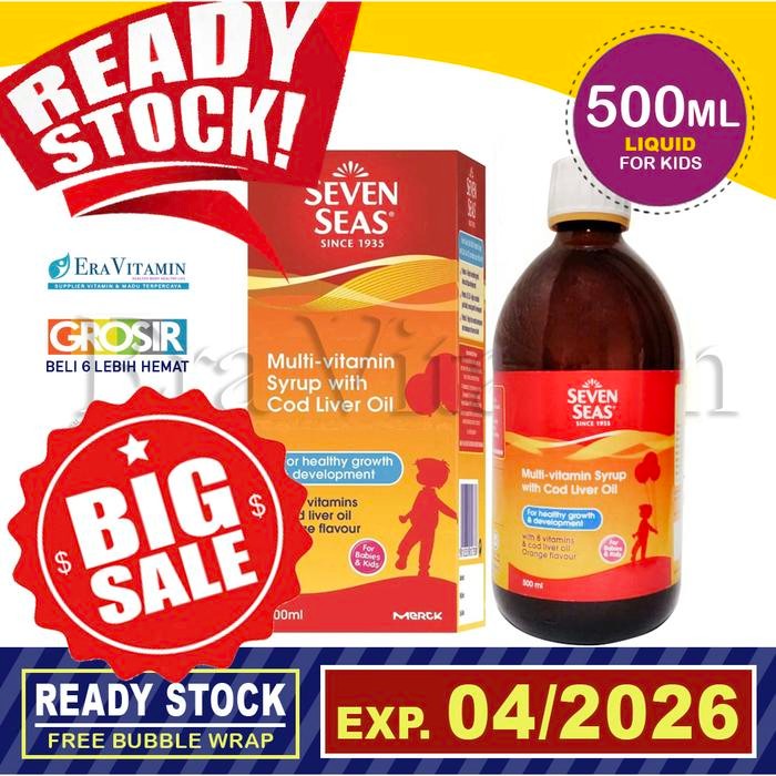 ORIGINAL Seven Seas Multivitamin Syrup With Cod Liver Oil 500 ML