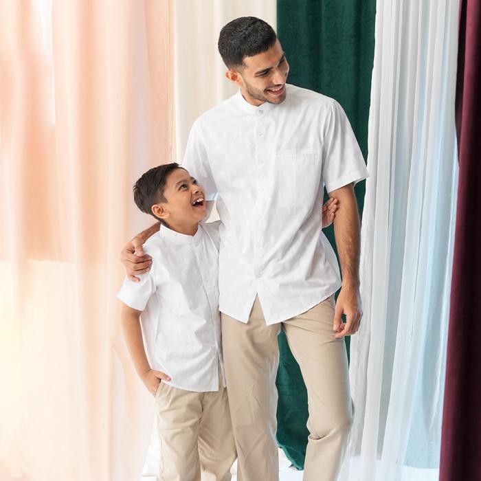 DISKON Casella Baju Koko Pria Lengan Pendek Koko Couple Ayah-Anak Nizar READY STOCK