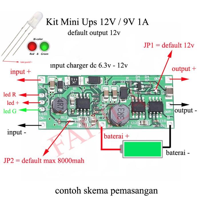 BeliBeliSale- Kit Mini Ups 9V 12V Modul Ups Mini 12V