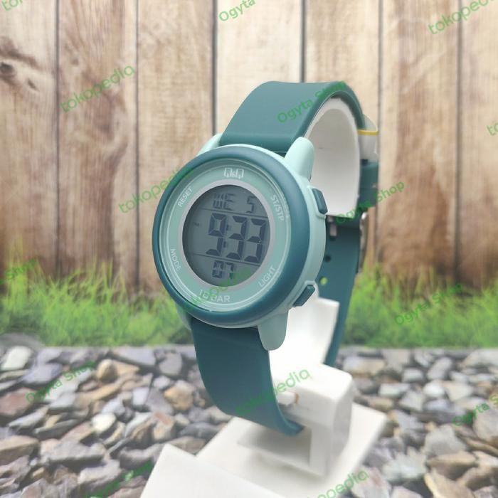 Jam Tangan Wanita Anak Q&Q Qnq Digital Strap Karet M208J002Y Original Promo 