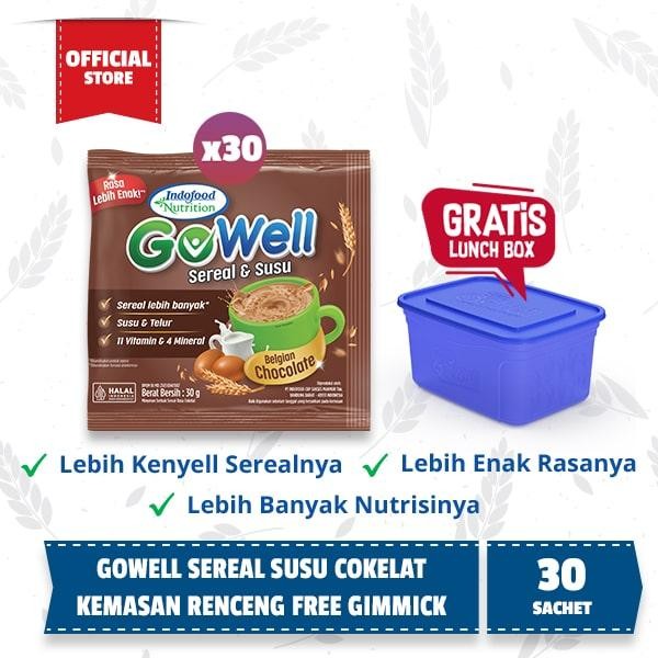 by3n- 30 Pcs - Gowell Sereal Susu Rejuv Renceng Coklat Free Gimmick