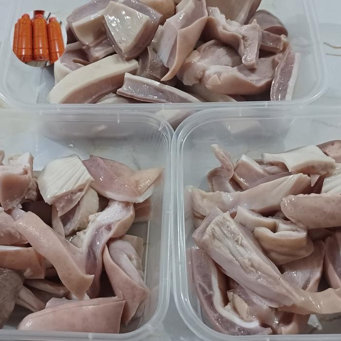 ge4i- Cutu / Tito (Lambung / Perut Babi) Bersih Sudah Rebus