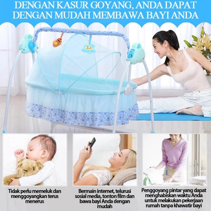 Ayunan bayi elektrik / ayunan bayi multifungsi/otomatis Bouncer Swing