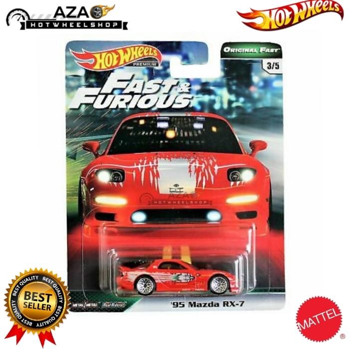 HOT WHEELS 95 MAZDA RX 7 FAST AND FURIOUS B PREMIUM FNF HOTWHEELS KODE 586