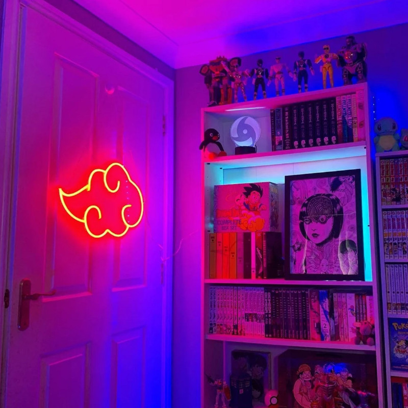 Custom Neon Sign Akatsuki Cloud Logo Anime LED Light Wall Decor Home Bedroom Gaming Room Decoration 