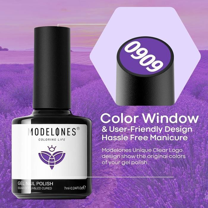 Modelones Cat Kuku Gel Musim Semi Gel, 6 na Cat Kuku Gel Hijau Mint Pastel Cat Kuku Biru Cerah Gel