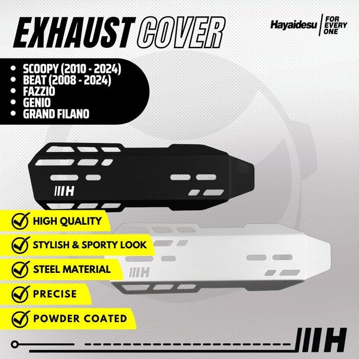 TERBARU HAYAIDESU EXHAUST COVER SCOOPY TAMENG PELINDUNG KNALPOT SCOOPY FI TERMURAH