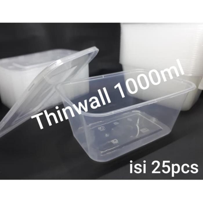 kotak makan 1000ml Tempat Box nasi microwave Thinwall food container
