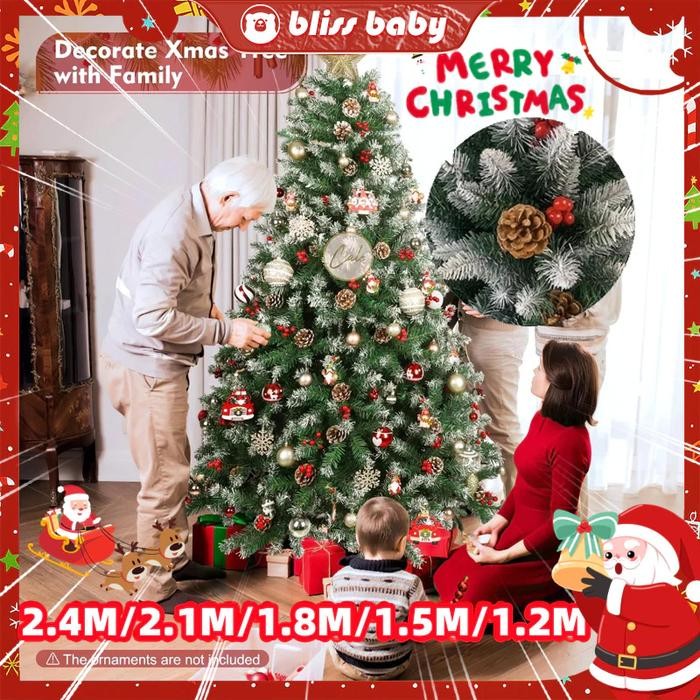 Pohon Natal Jumbo Christmas Tree 1.5Meter 2Meter Model Baru Besar Pohon Terang Cemara Dekorasi