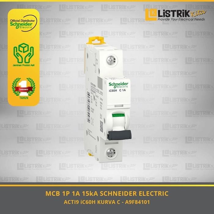 2n3v- Mcb Schneider Acti9 Ic60H 1P 1A/2A/4A/6A/10A/16A/20A/25A/32A/40A/50A/63A 10Ka/15Ka -