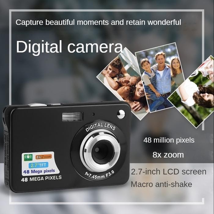 rurg- Kamera Digital Retro Hd Digicam Kamera Pocket 48Mp Kamera Kamera Digital Pocket