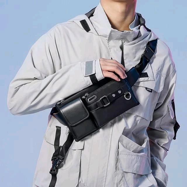 Tas Selempang Pinggang Pria Waistbag Waterproof Tas Cowok Keren