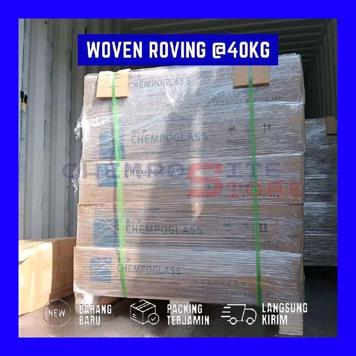 Lansungkirim- Woven Roving Fiber Glass / Kain Kasar / Wr 400/600/800Gr/M2 40Kg