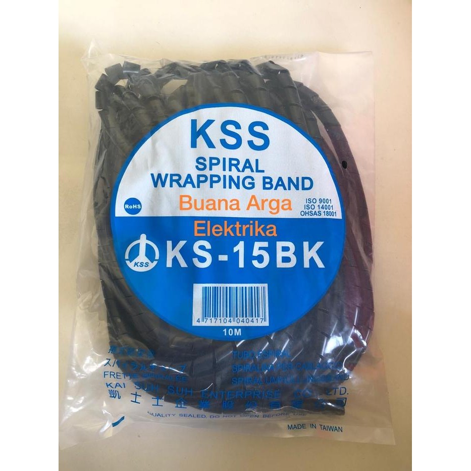 Spiral Kabel / Pelindung Kabel / KSS KS15 KS 15 Hitam / KS - 15 Black