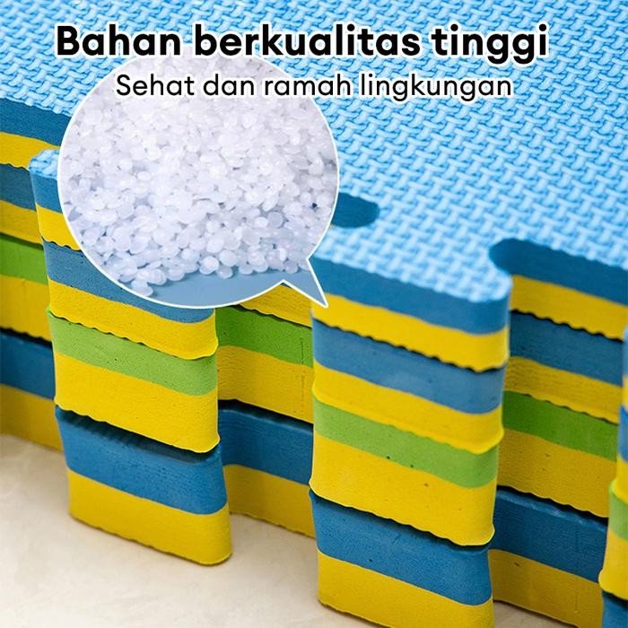 Karpet Taekwondo Matras Anti-Selip Matras Evamat 100x100x3cm Puzzle Karpet Alas Lantai Sehat Evamat