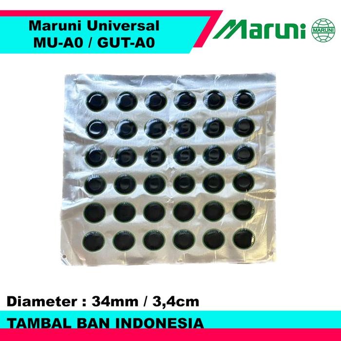 Ready Karet Tiptop Maruni Universal MU-A0 Lembar Isi 36pcs - Karet Koyok Tambal Ban Tip Top Bulat