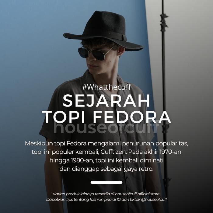 aayk- Houseofcuff Fedora Wide Topi Lebar Maroon