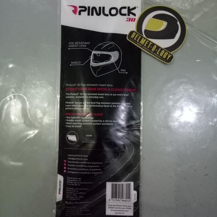 Antifog Pinlock 70 Universal Clear
