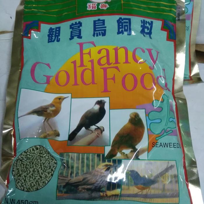 pakan burung fancy gold food voer burung hijau rumput laut pakan murai
