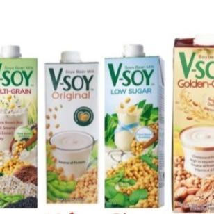 TERLARIS V-Soy vsoy Soya Bean 1000 mL/ 1 liter V Soy ORIGINAL/ LOW SUGAR/ MULTI GRAIN/ GOLDEN GRAIN