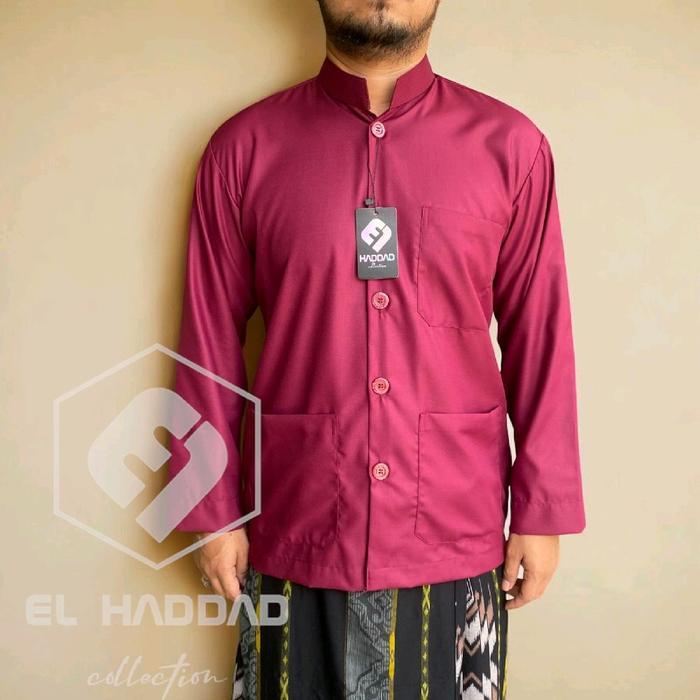 Baju koko El haddad Motif Haibah Super Spun / Koko Premium / Bahan Adem Muslim