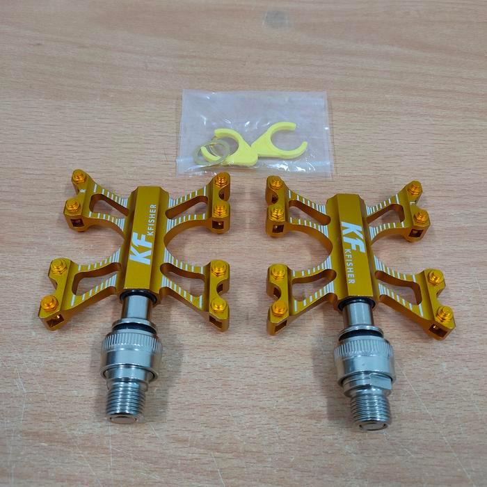 Baru Pedal Quick Release Kfisher Bearing Premium Gold