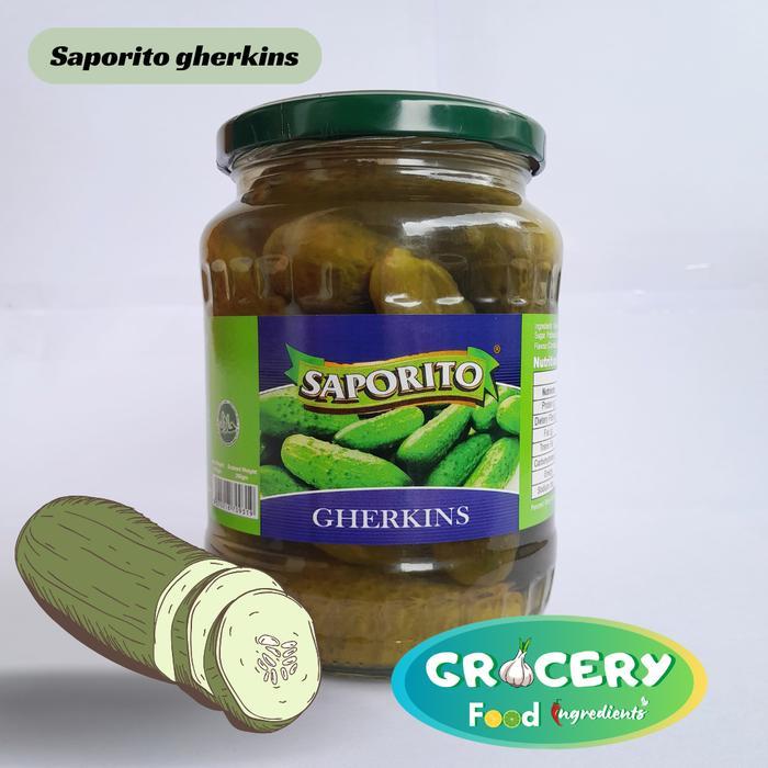 Saporito gherkins 670 gram / acar timun