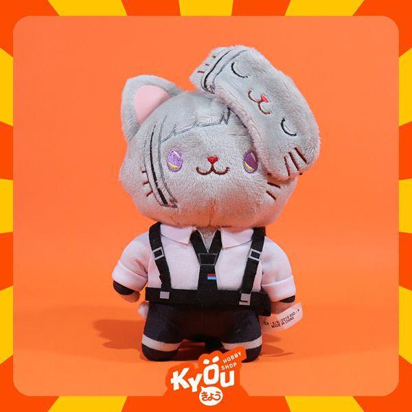Bungo Stray Dogs withCAT Plush Key Chain with Eye Mask Nakajima Atsushi Dazai Osamu Edogawa Rampo