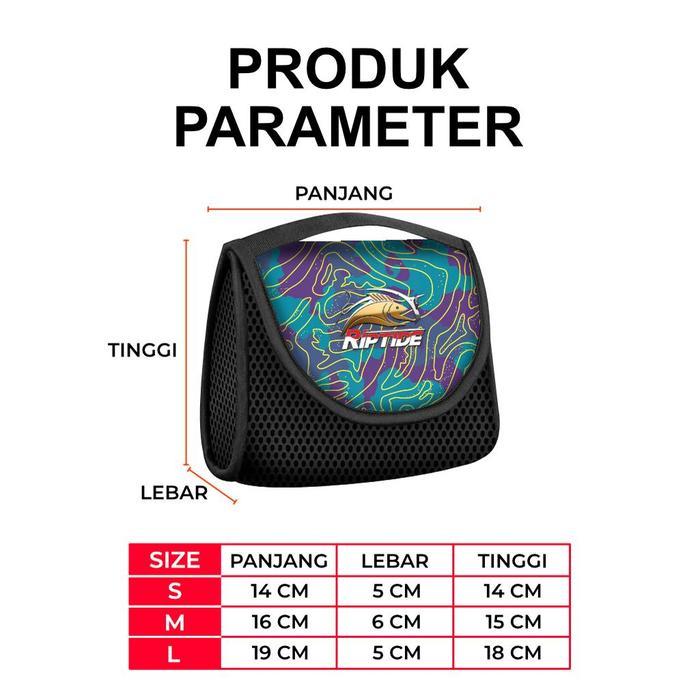 RIPTIDE REEL CASE SPINNING TAS PELINDUNG REEL PANCING SPINNING WATER RESISTANT