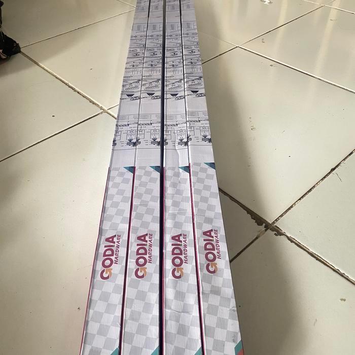SALE  Rel Pintu Sliding GODIA / Rel sliding galvanis komplit 1 set / Rel Pintu / Sliding Track