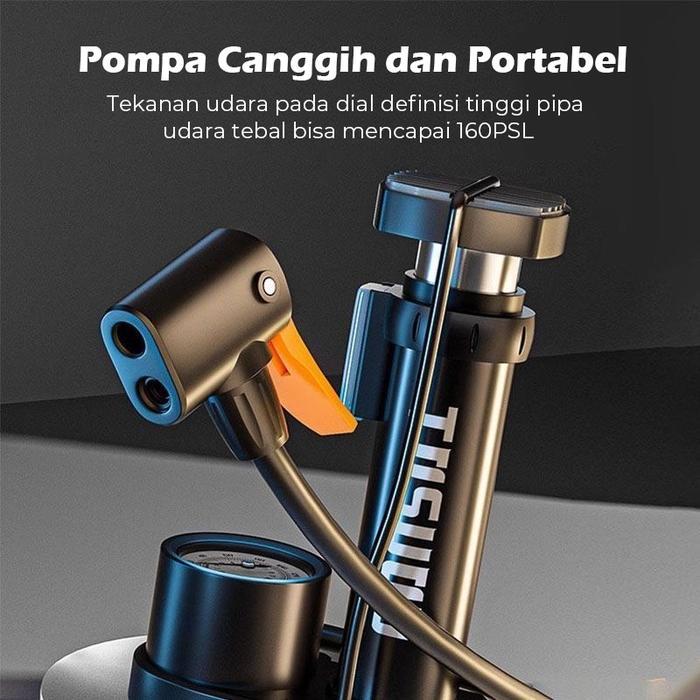 Promo Pompa Angin Kaki/Pompa Kaki/Pompa Ban Mini Foot Pump Portable High Pressure Pompa Angin Kaki
