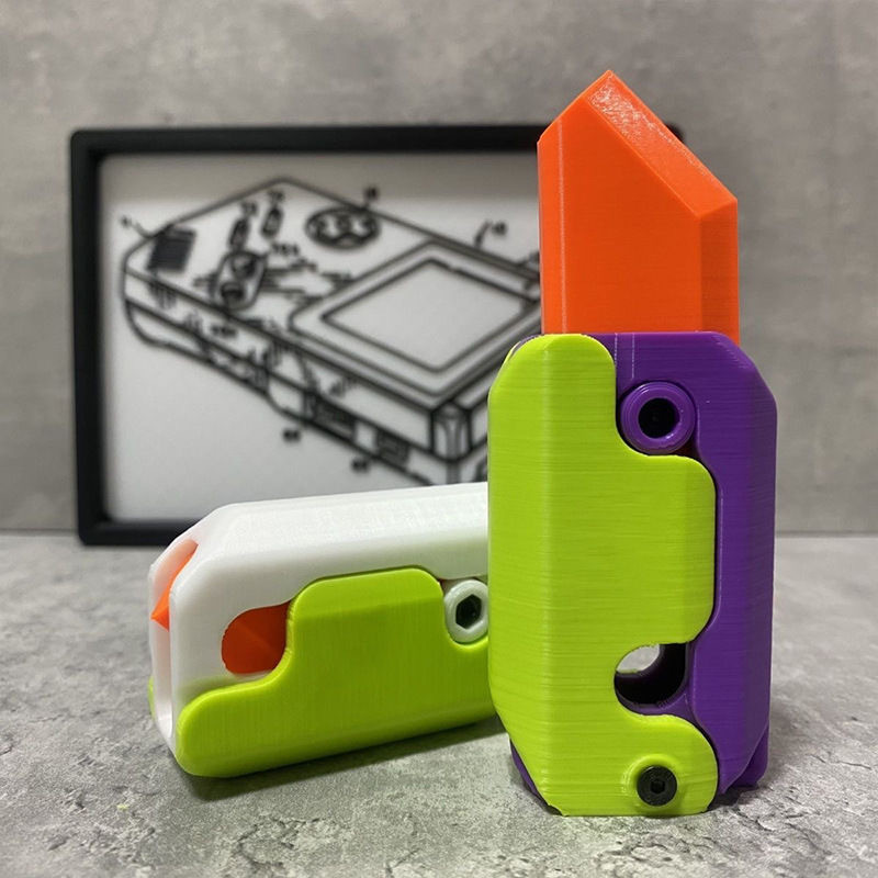 Gravity Folding Claw Knife Radish Knife 3d Printing Gravity Knife Small Radish Knife Push Card