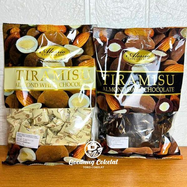 Alessio Almond Chocolate 200g Alessio Tiramisu Almond Dark White Chocolate Coklat Cokelat Almond