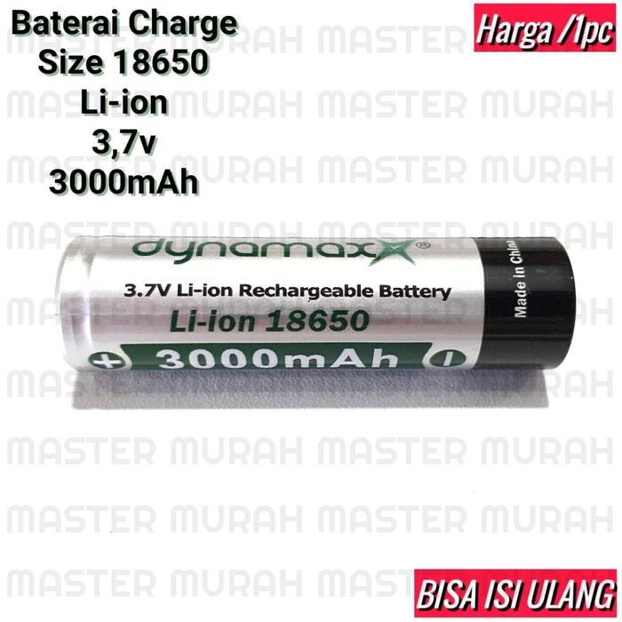 NEW Baterai tipe 18650 3000mAh Dynamax 3,7v