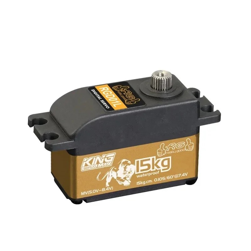 1pcs new KINGMAX RGD01L 52g 15kg 7.4V 0.10sec Full Waterproof Digital Metal Gears Low Profile Servo