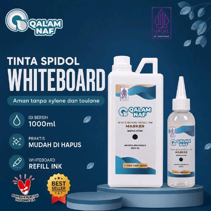 NEW Tinta Spidol Whiteboard Qalam 1 liter warna hitam Refill Tinta