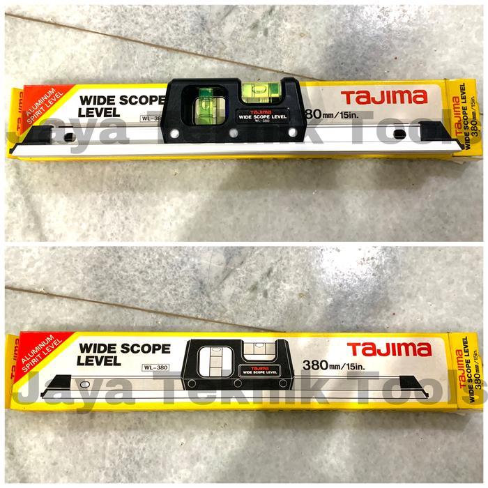Waterpass Wide Scope Level WL-380 Tajima Spirit Level Aluminium 15 in
