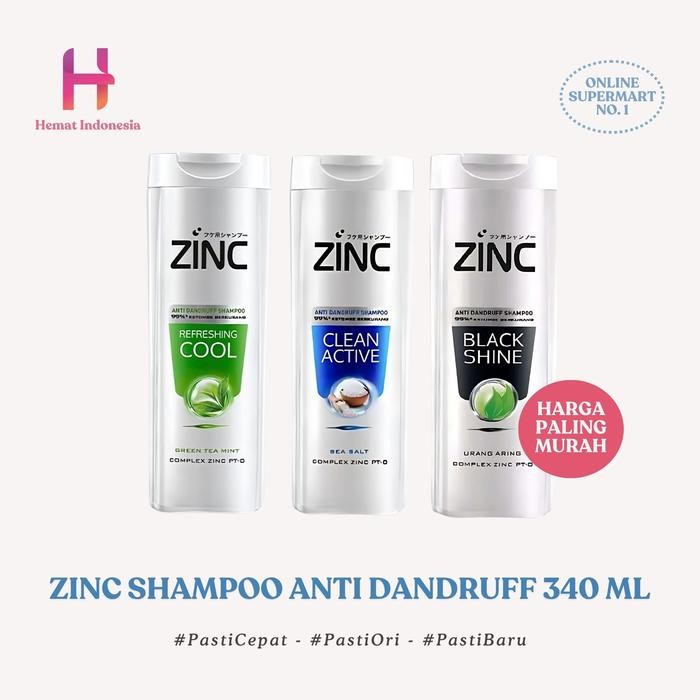 ZINC SHAMPOO BOTTLE SAMPO ZINC BOTOL ALL VARIANT 340 ML 340ML