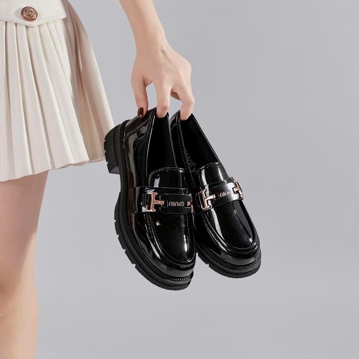 Aldo Ventelas - Sepatu Docmart Wanita Hyuna Sepatu Platform Black Karet Shoes
