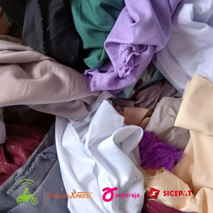 KAIN PERCA KAIN SISA POTONGAN LIMBAH KAIN SPREI BERMANFAAT UNTUK KERAJINAN ISIAN SAMSAK