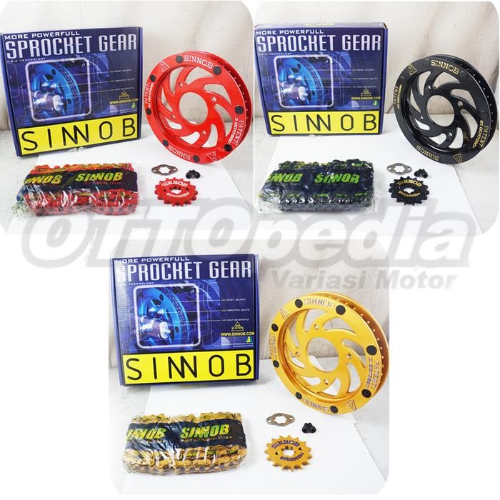 Chain Kit Gear Set Rantai Motor Sinnob Colour Chain Gsx R-150 Gsx 150