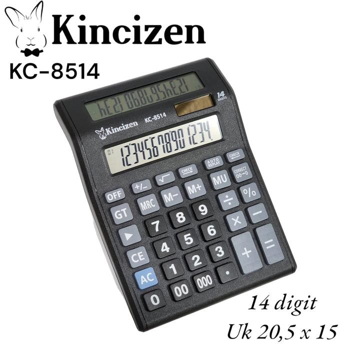 

KALKULATOR DUA LAYAR KINCIZEN KC-8514 14 DIGIT BATRE A2