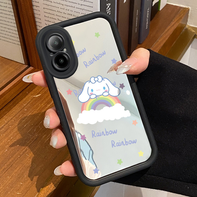 Casing Hp Untuk Realme C67 Realme 12 Lite Case Casing Kartun Pelangi pola Kesing HP Cesing cermin Ka