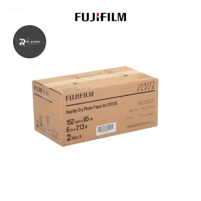 FUJIFILM Quality Dry Photo Paper for Frontier-S DX100 DE100 Printer Lustre, 6" x 213' Roll, 2-Pack