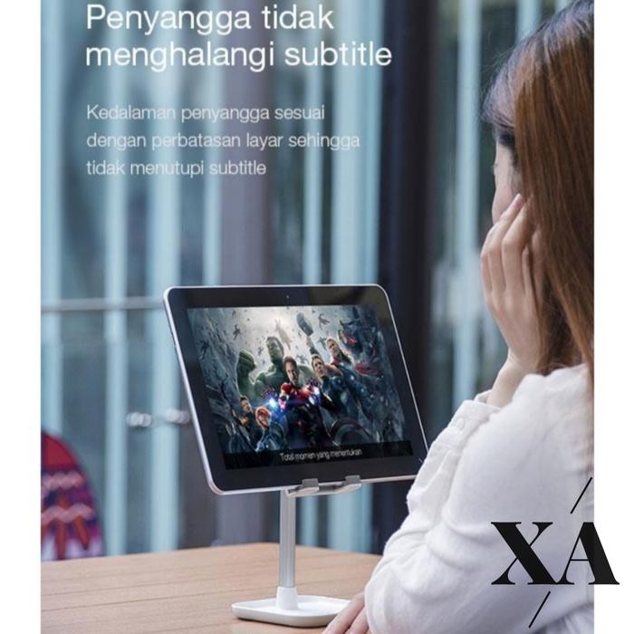 Phone Stand Holder Liftable Aluminium Foldable Dudukan Hp Tablet Meja